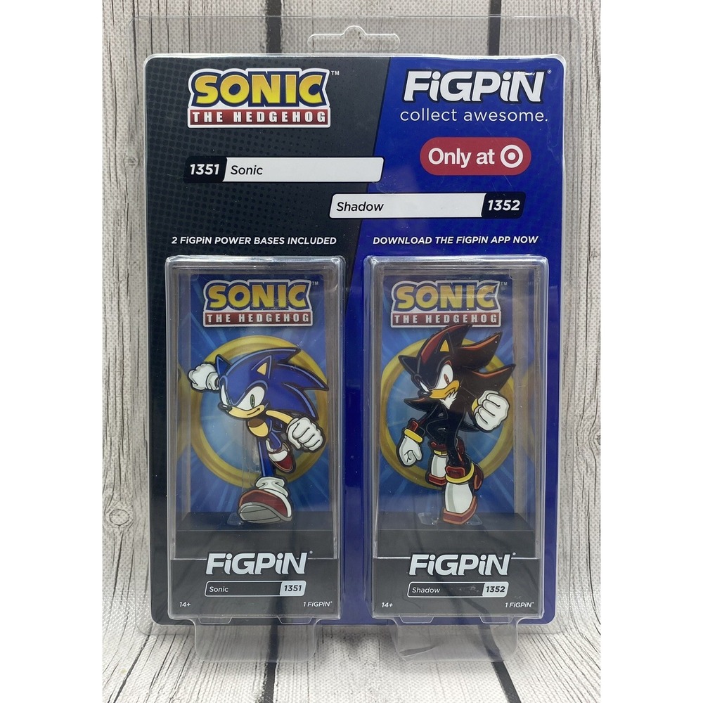 FiGPiN 2-Pack Target Exclusive SEGA Sonic The‎ Hedgehog #1351 & Shadow #1352